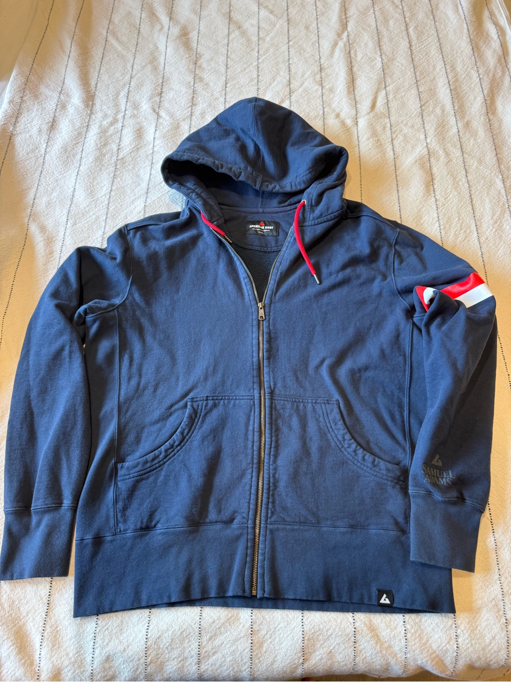 American Giant Samuel Adams Navy Blue Hoodie Xxl